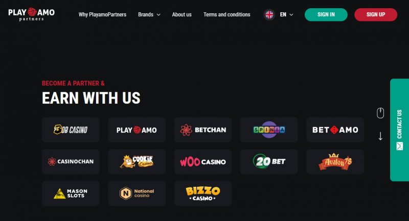 Playamo Partners Earn with Affiliate Program